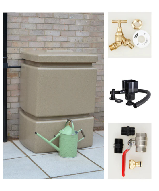 525 Litre Water Butt Kit - Sandstone